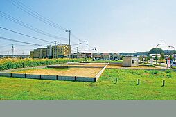 ◆北側からの現地写真：北側隣地が緑地帯と公園になっているのでとっても開放的。ペットを遊ばせたり、お子さんとキャッチボールも出来る。