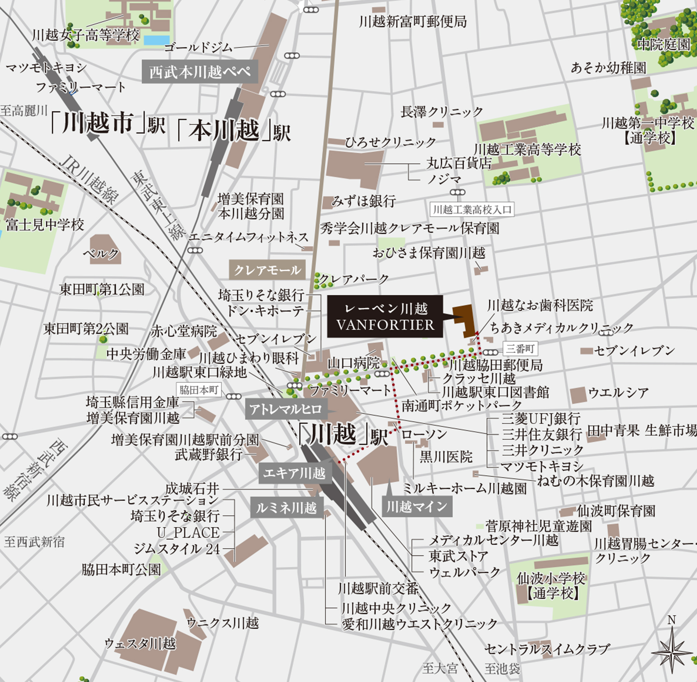 レーベン川越VANFORTIER：案内図