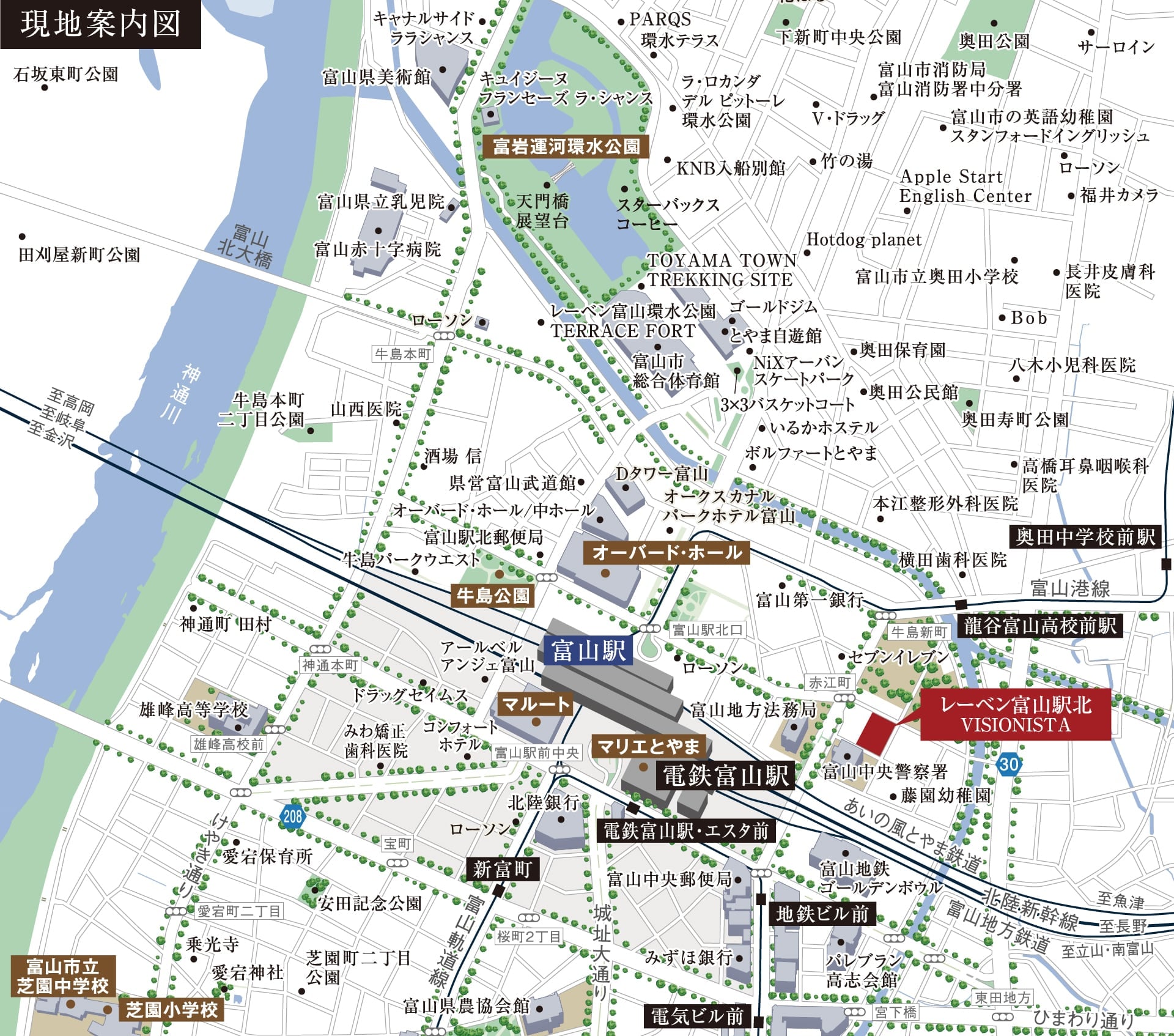 レーベン富山駅北VISIONISTA：案内図