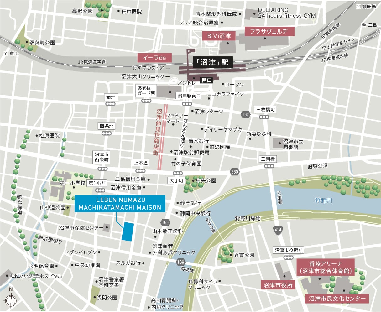 レーベン沼津町方町 MAISON：案内図