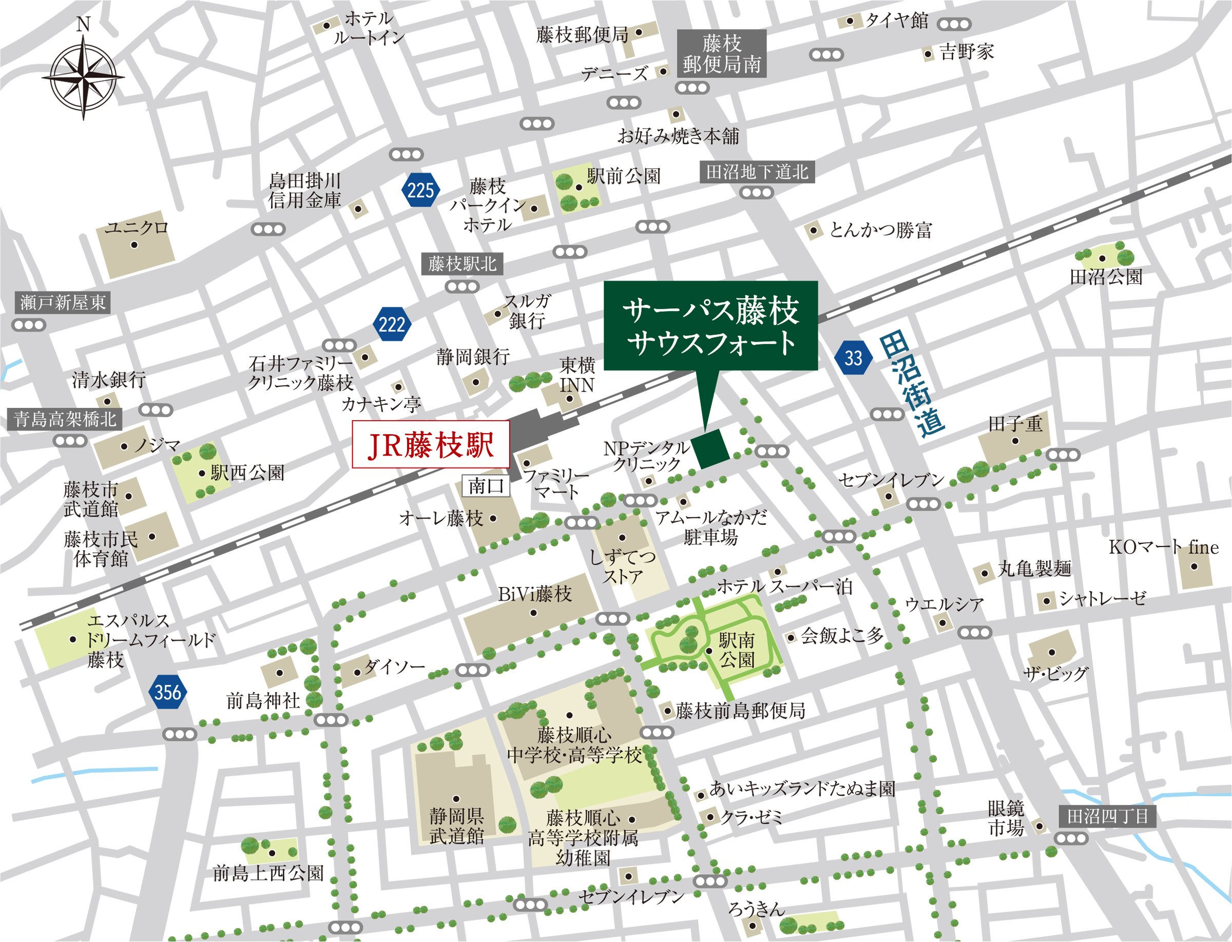 サーパス藤枝サウスフォート：案内図