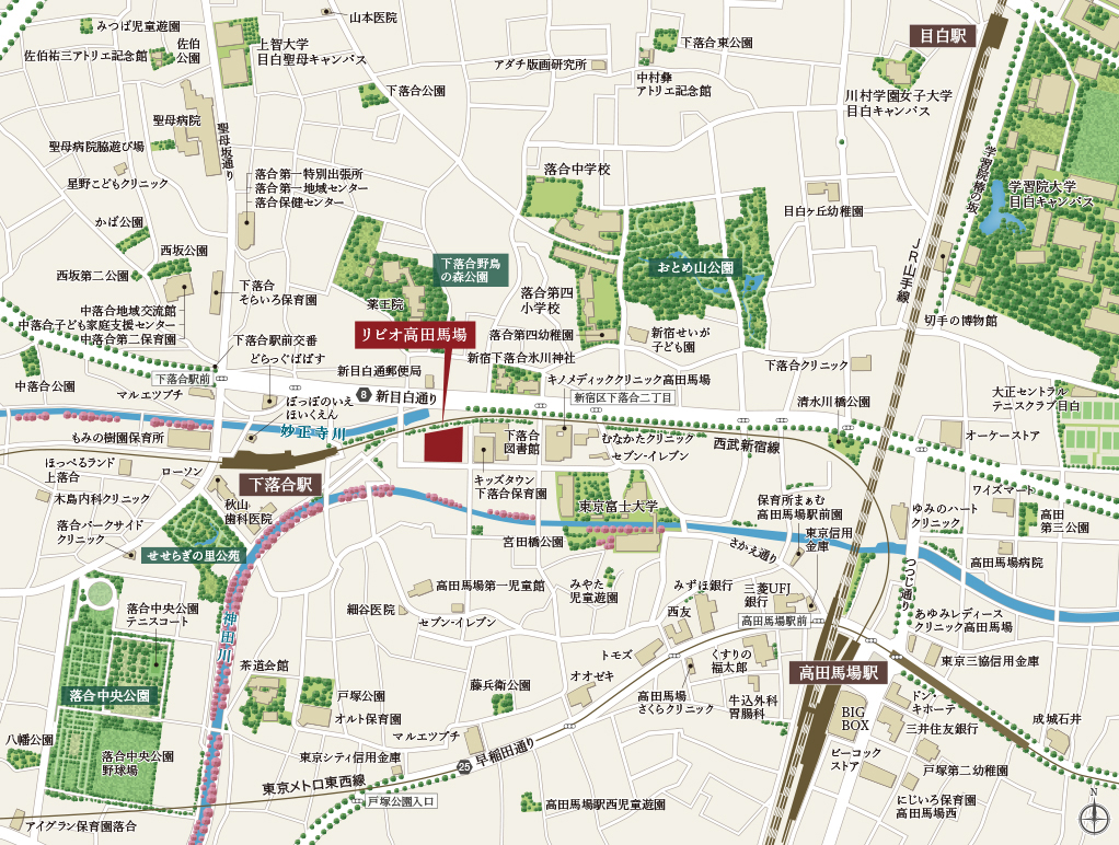 リビオ高田馬場：案内図