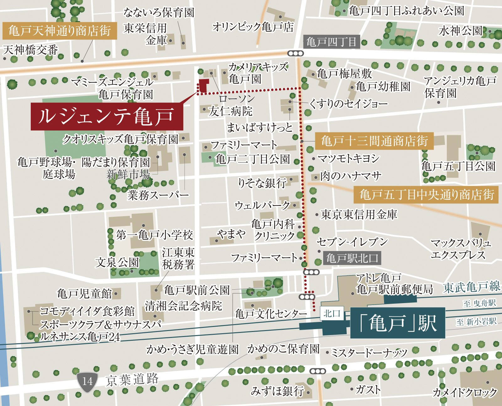 ルジェンテ亀戸：案内図