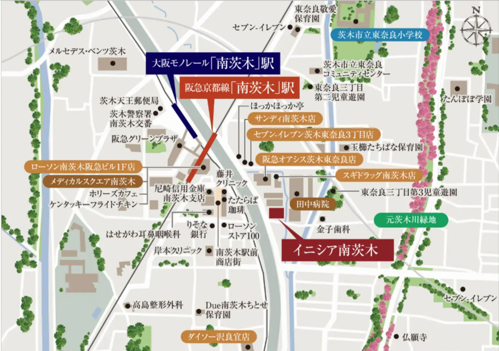 イニシア南茨木：案内図