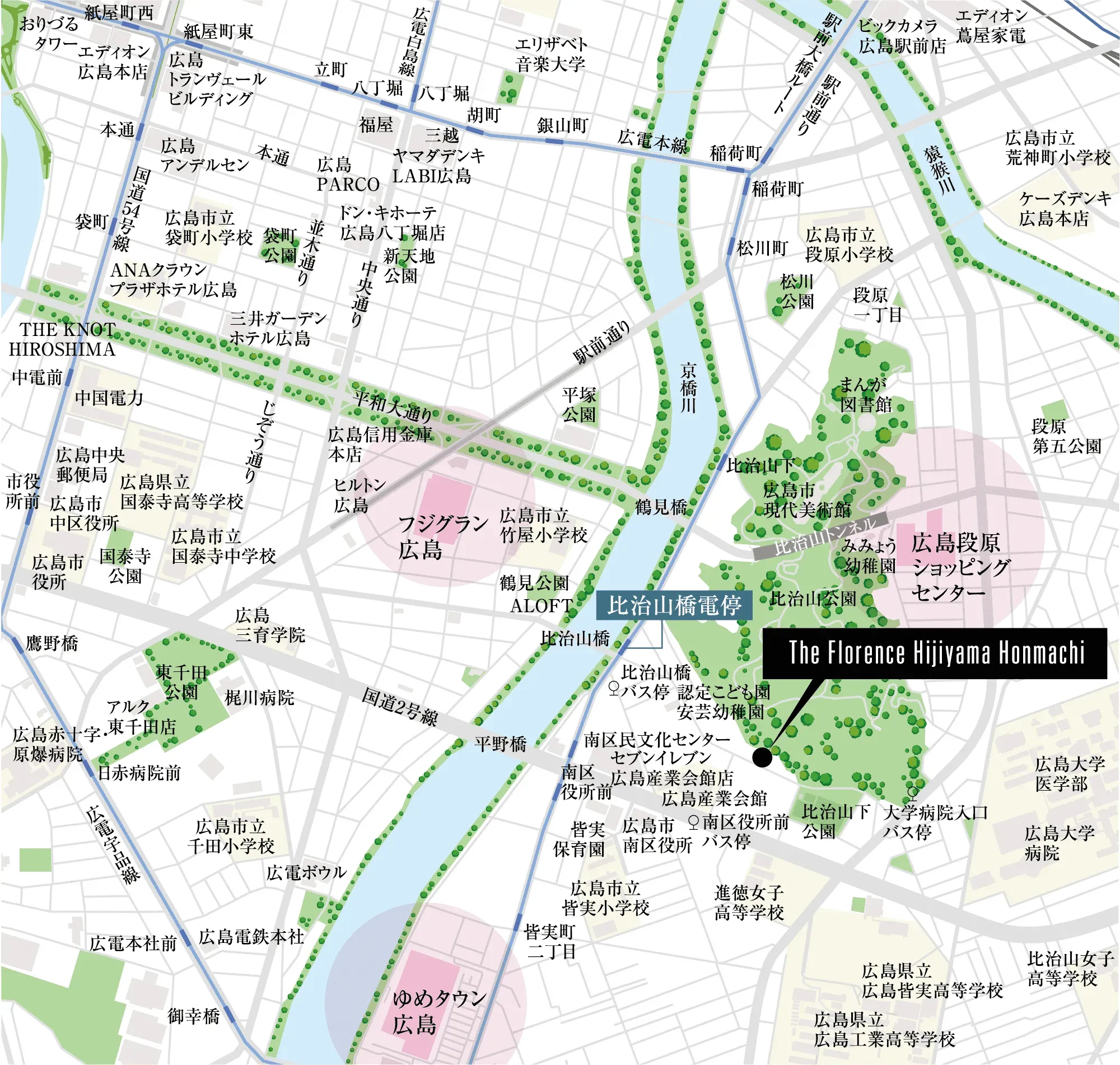 Theフローレンス比治山本町：案内図