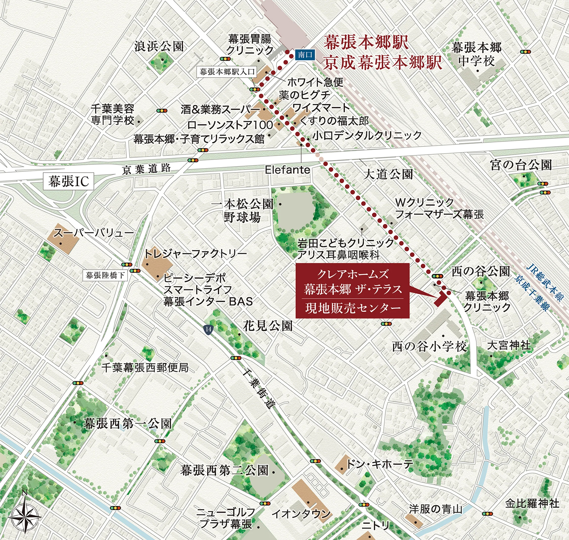クレアホームズ幕張本郷 ザ・テラス：案内図