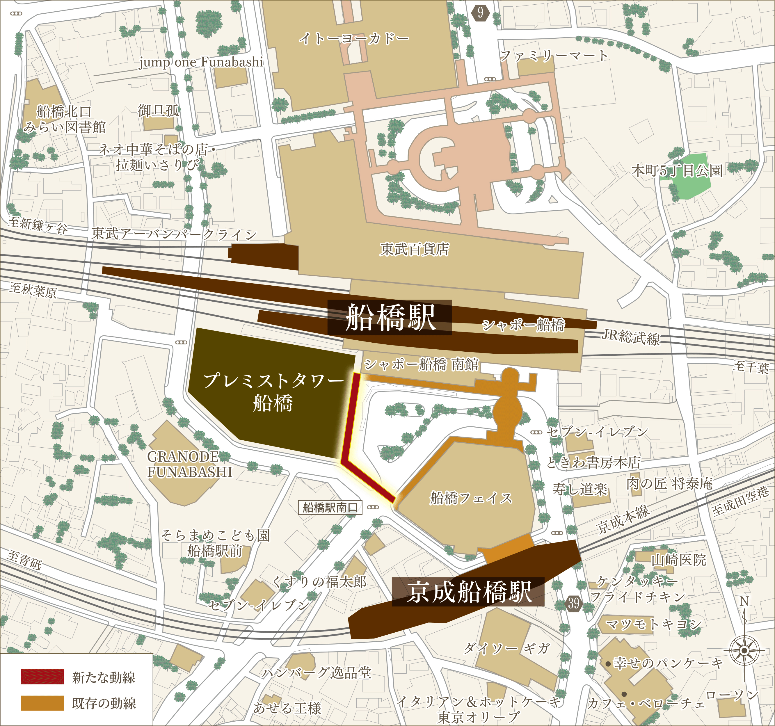 プレミストタワー船橋：案内図