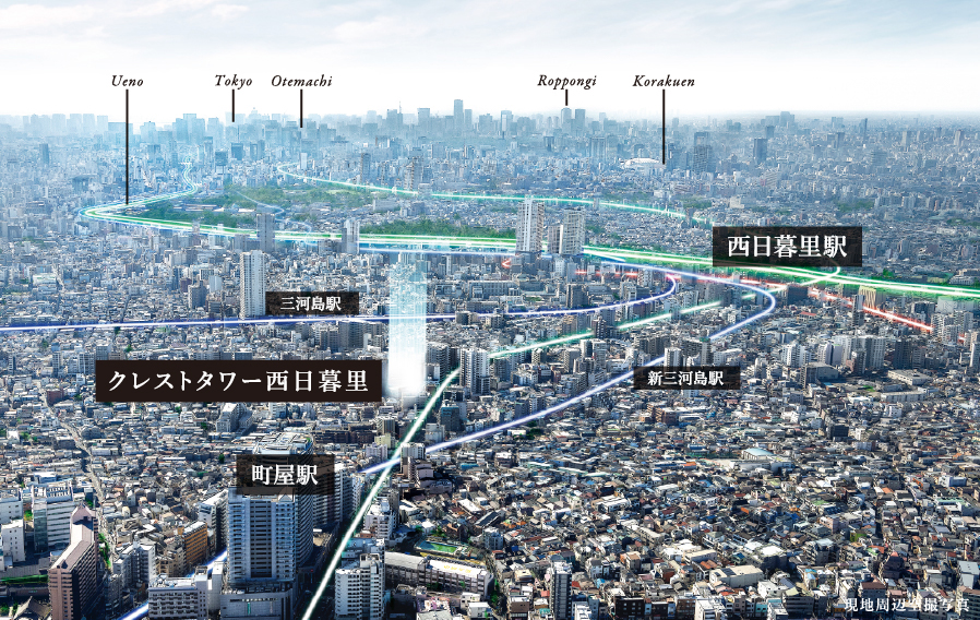 クレストタワー西日暮里 JR山手線徒歩圏、駅徒歩4分。都心直結の地にタワー邸宅誕生。