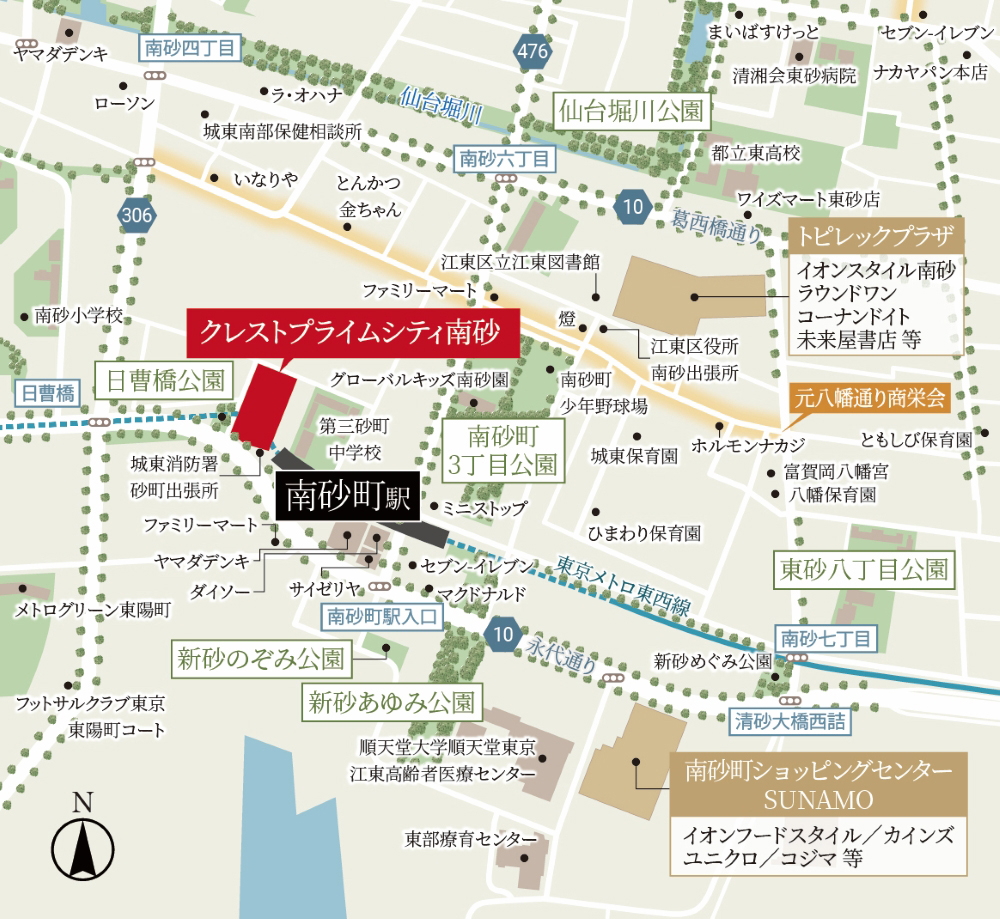 クレストプライムシティ南砂：案内図