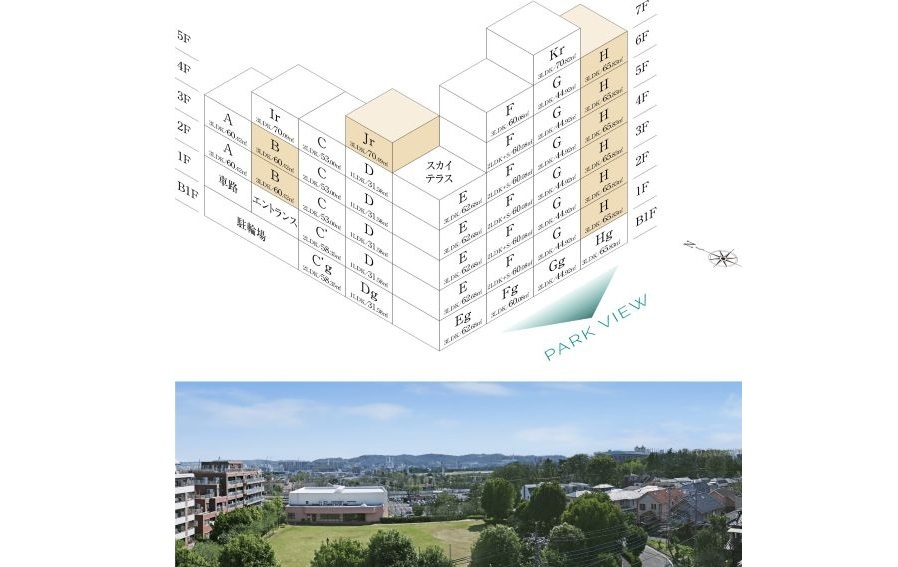 サンウッドテラス府中八幡町 オーナーファーストな私邸空間。眺望と花火を望む、居住者専用のスカイテラス。