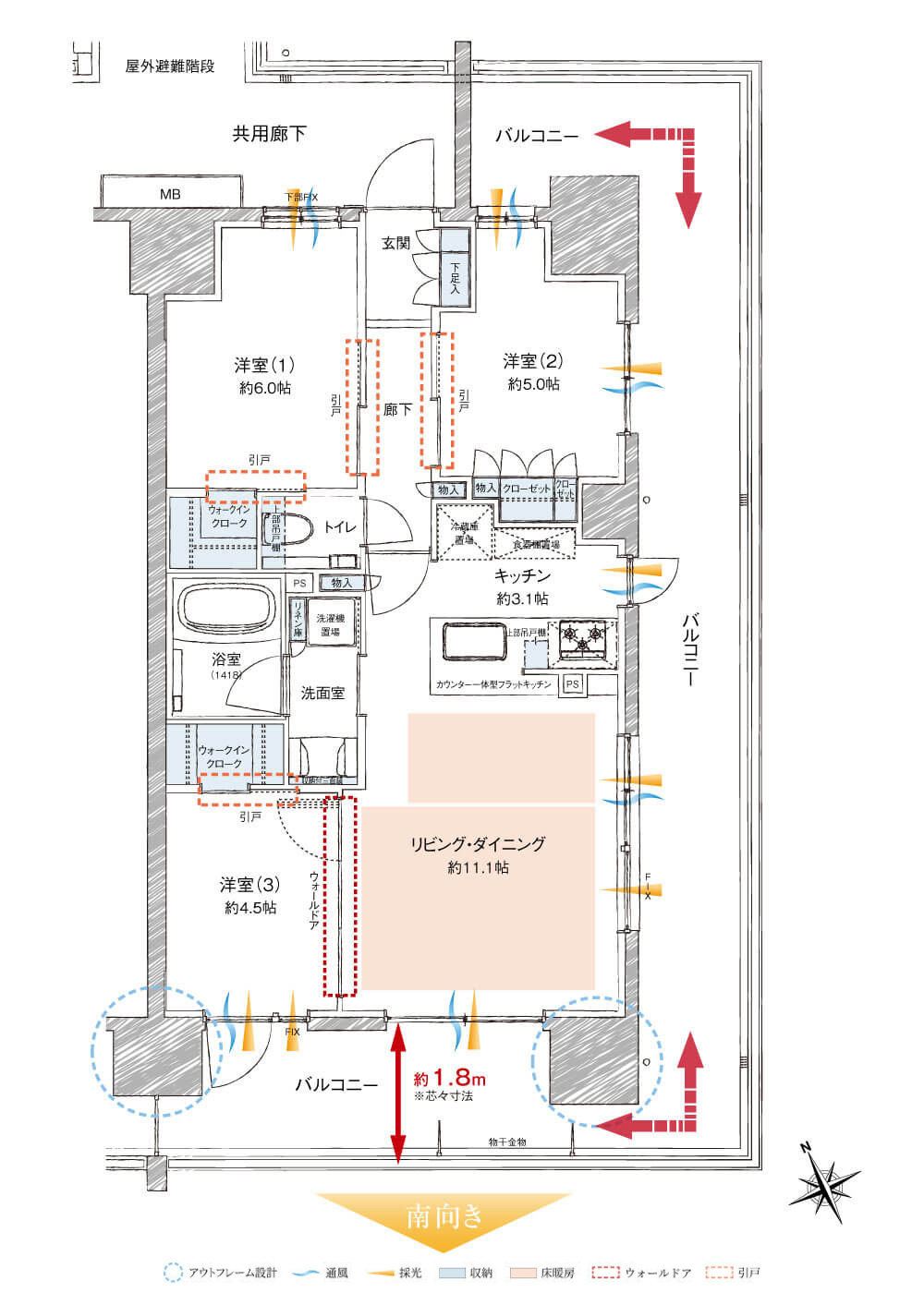 【ホームズ】間取り・タイプ一覧 - サンクレイドル立川ステーションウィズ新築マンションの物件情報