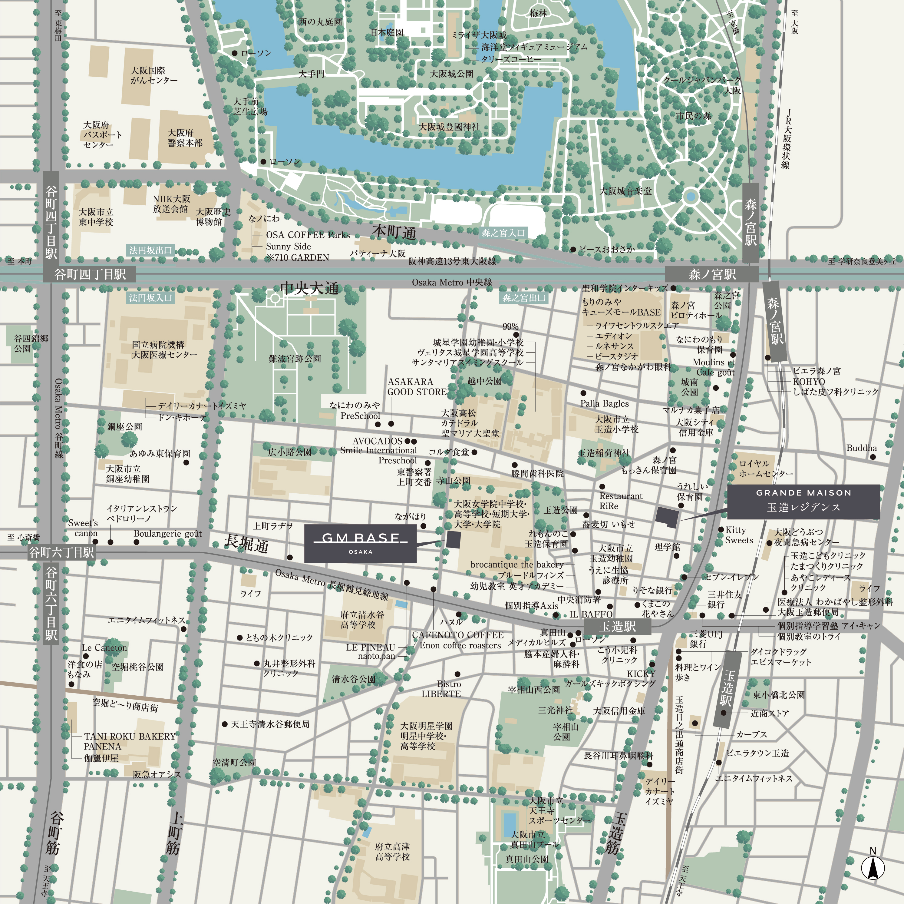 グランドメゾン玉造レジデンス：案内図