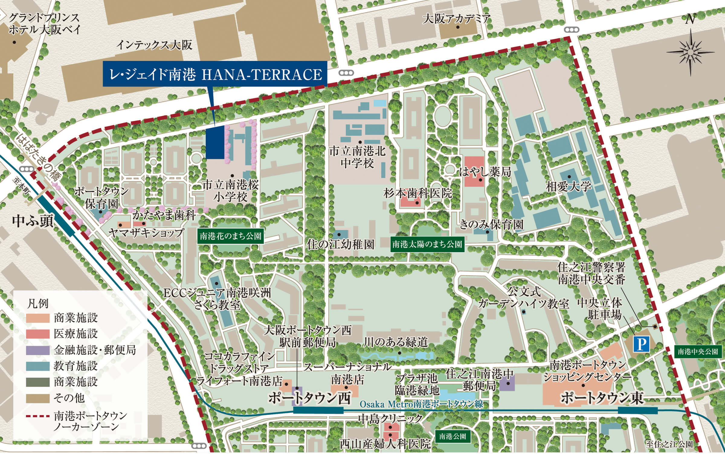 レ・ジェイド南港：案内図