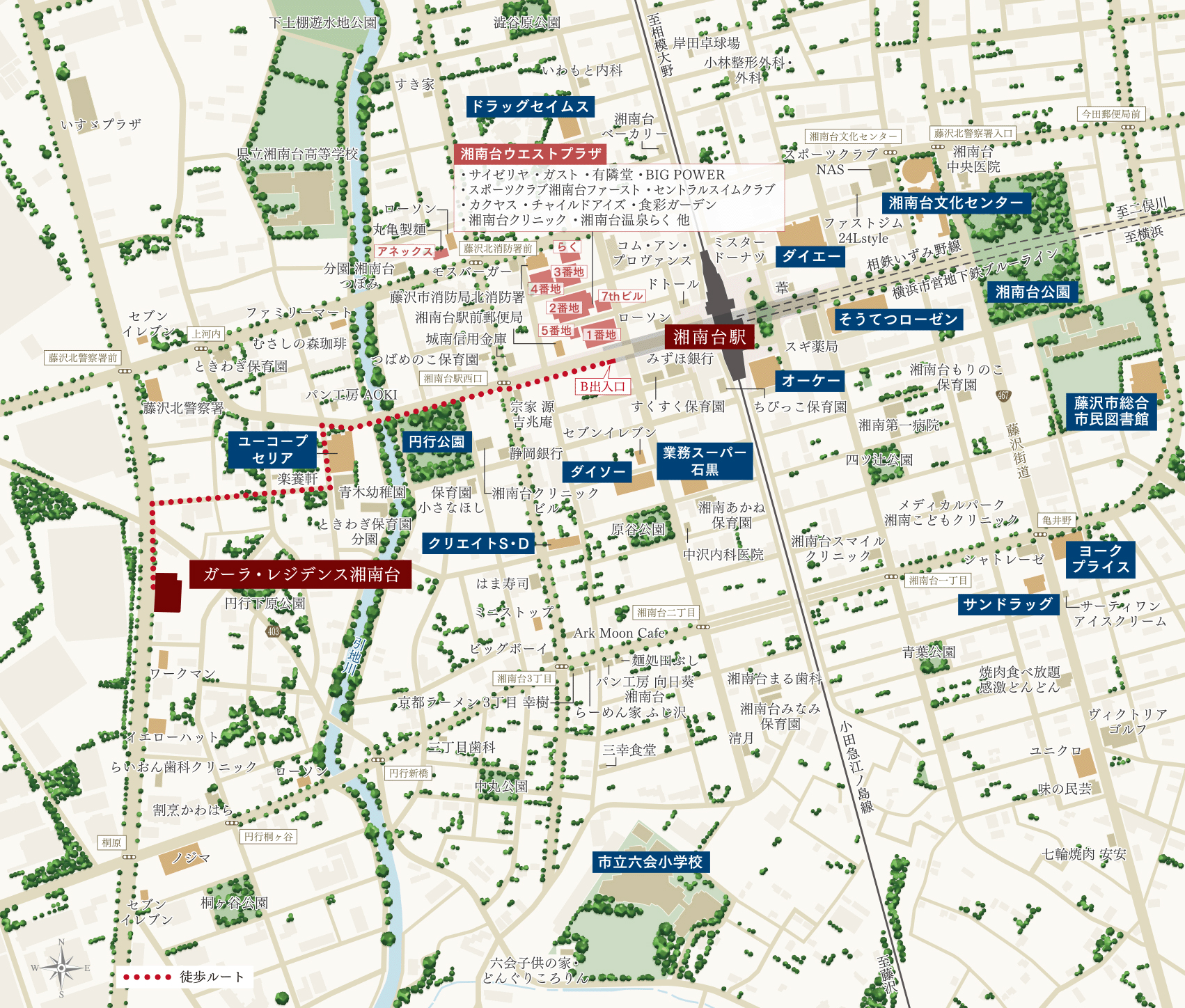 ガーラ・レジデンス湘南台：案内図