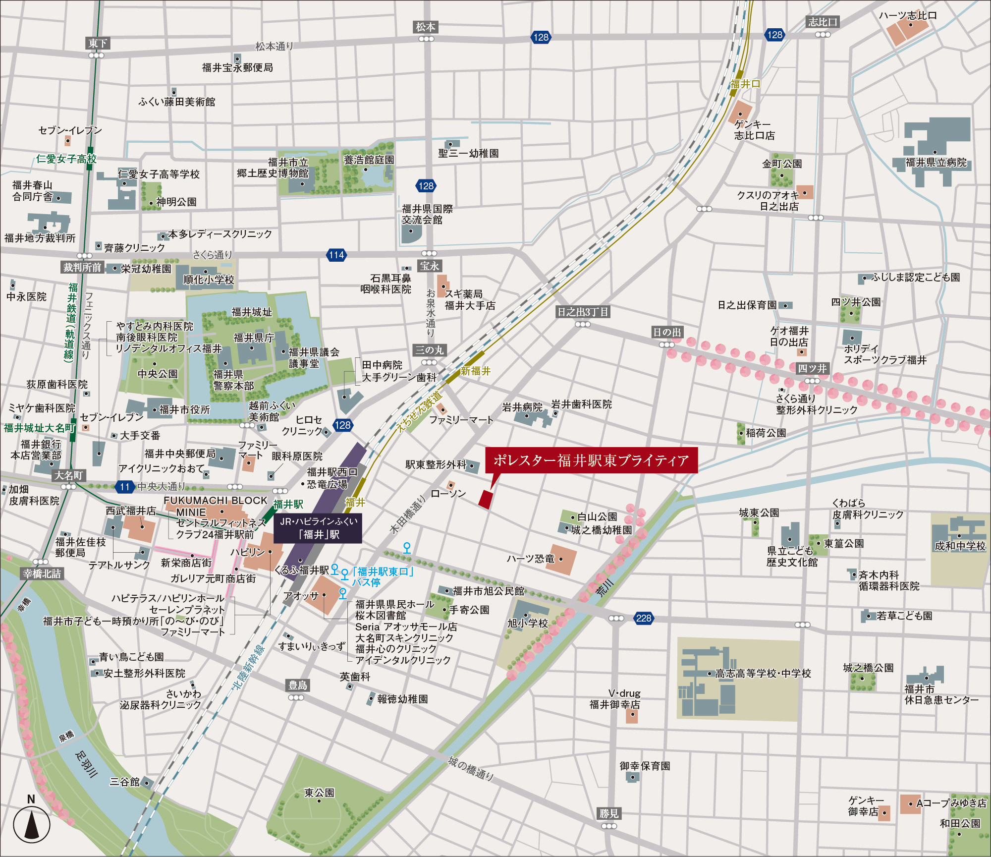 ポレスター福井駅東ブライティア：案内図