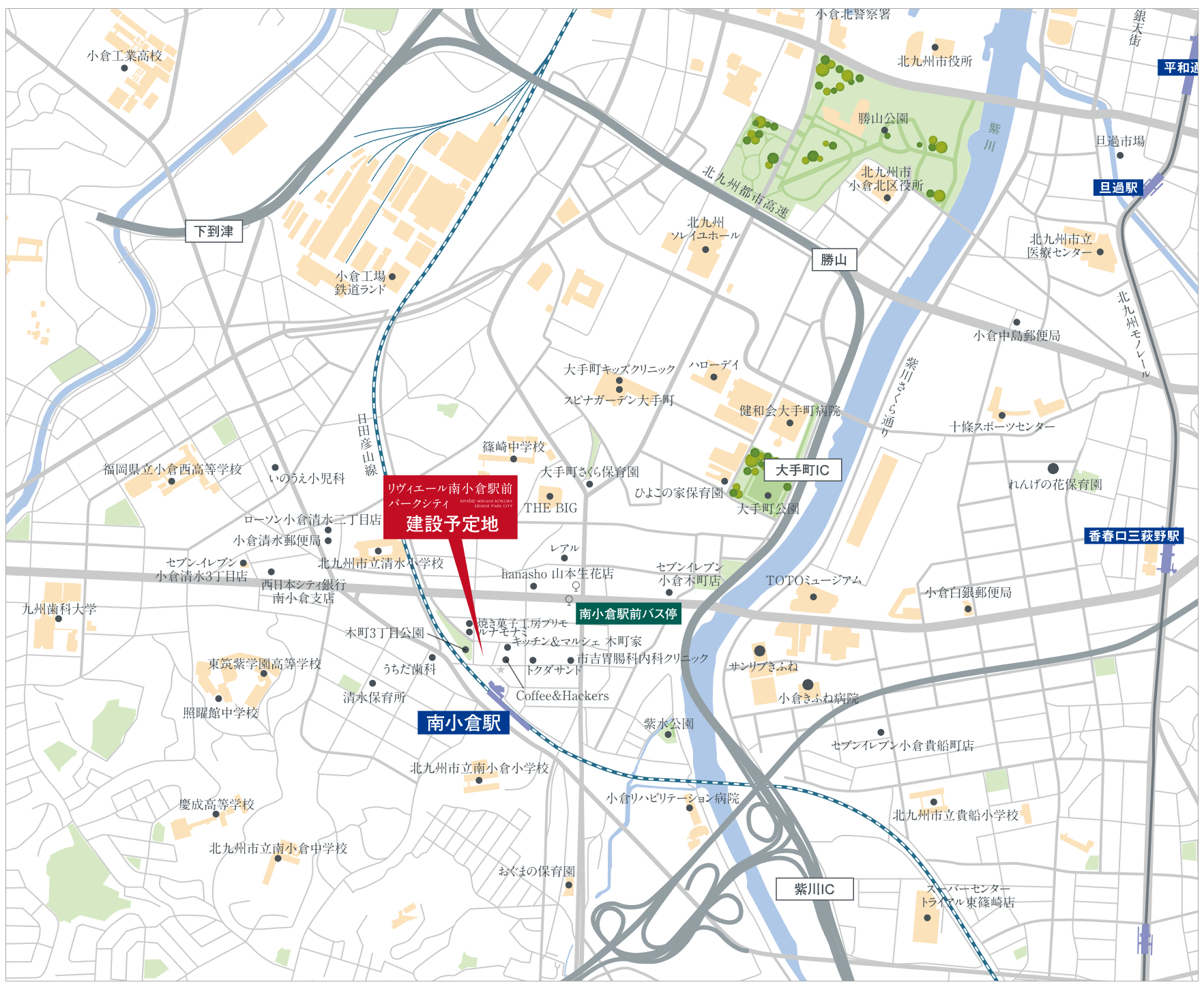 リヴィエール南小倉駅前パークシティ：案内図