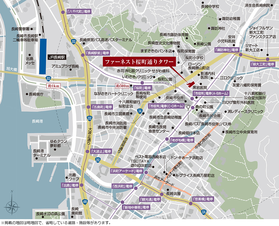 ファーネスト桜町通りタワー：案内図