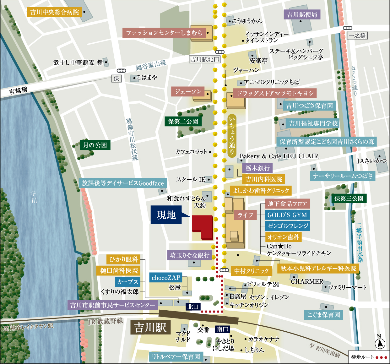 プレティナレジデンス吉川：案内図