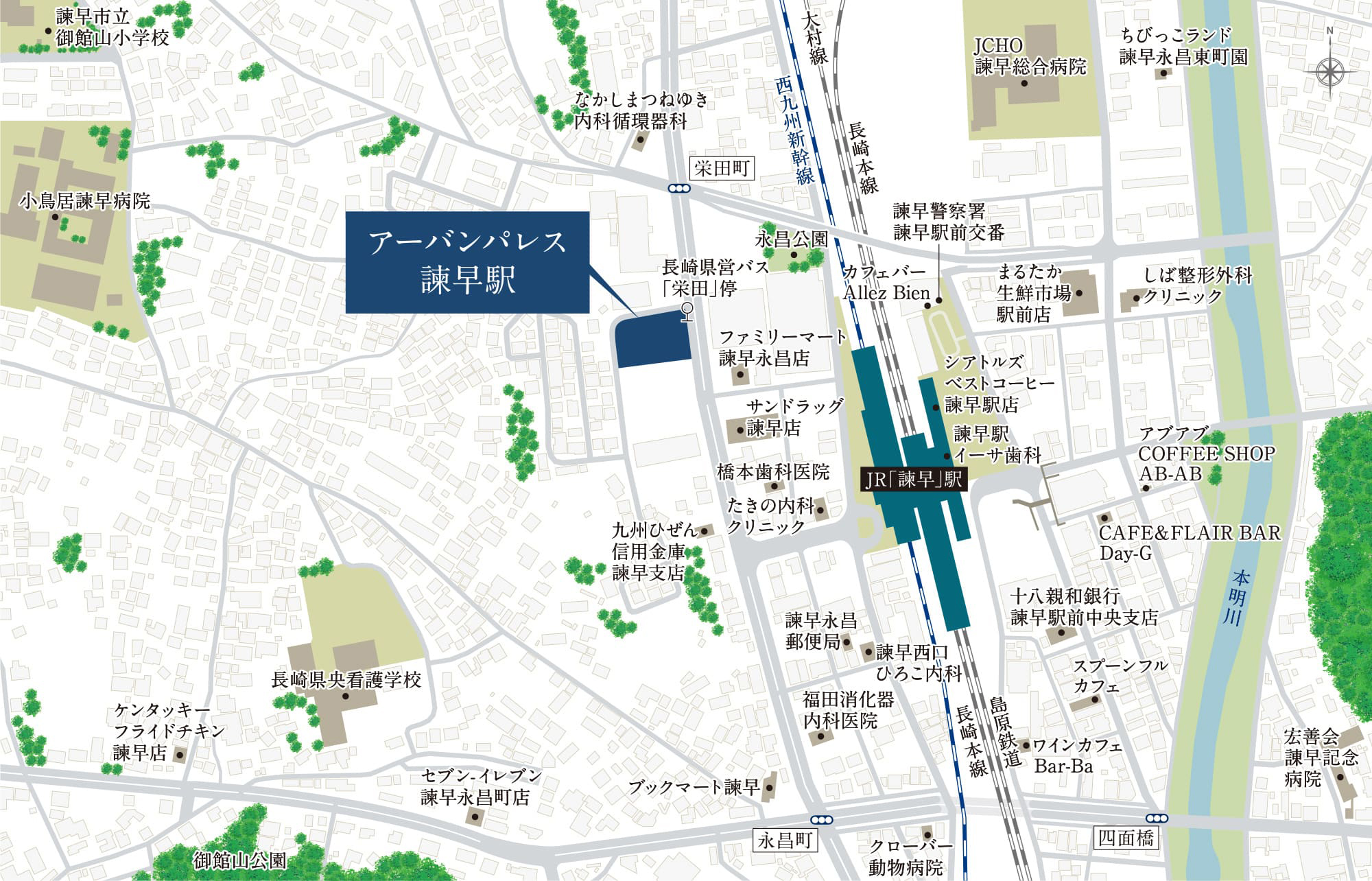 アーバンパレス諫早駅：モデルルーム地図