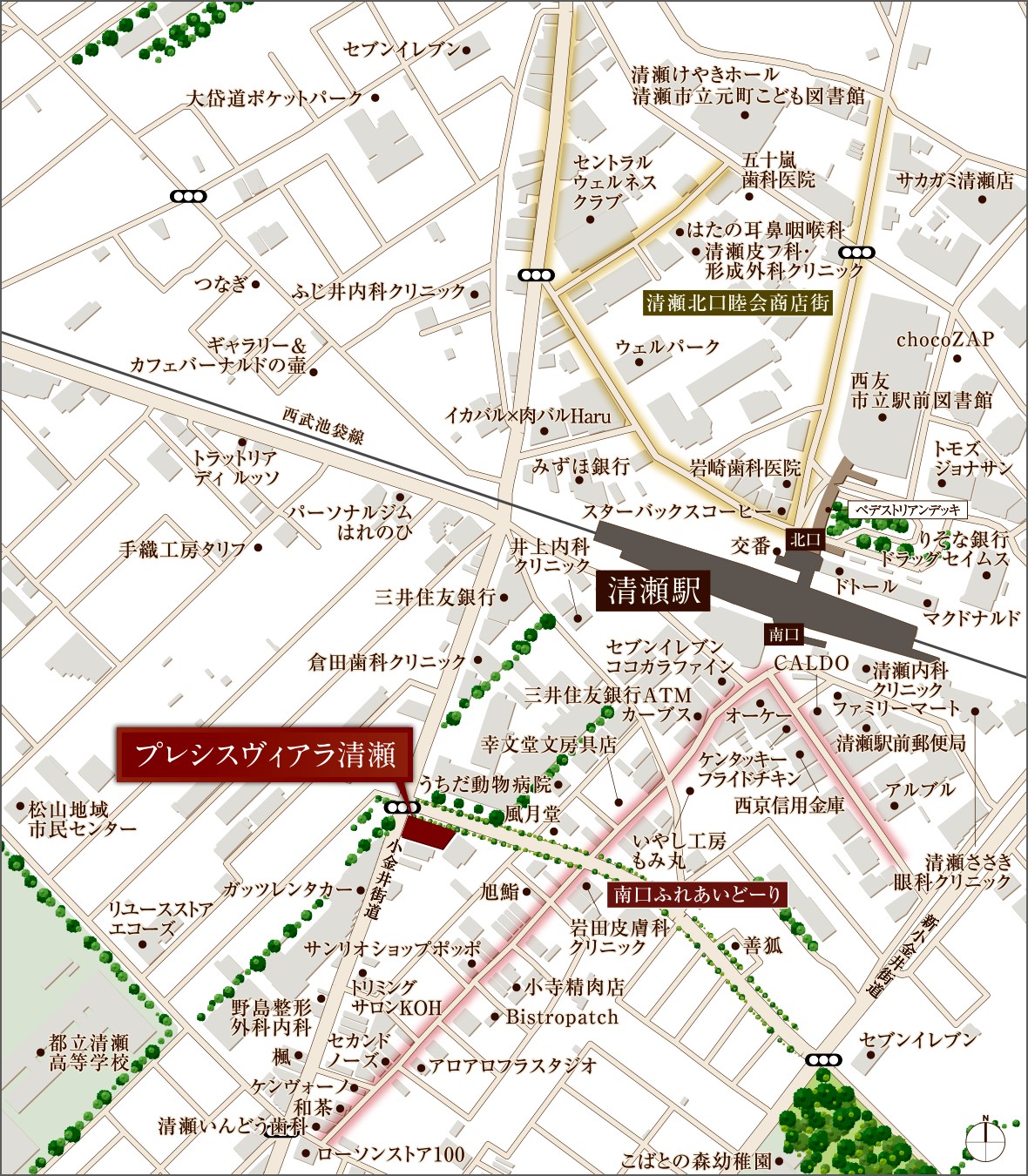 プレシスヴィアラ清瀬：案内図