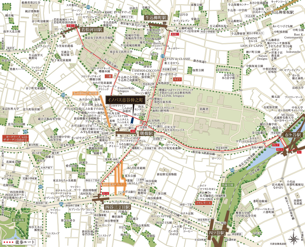 イノバス市谷仲之町：案内図