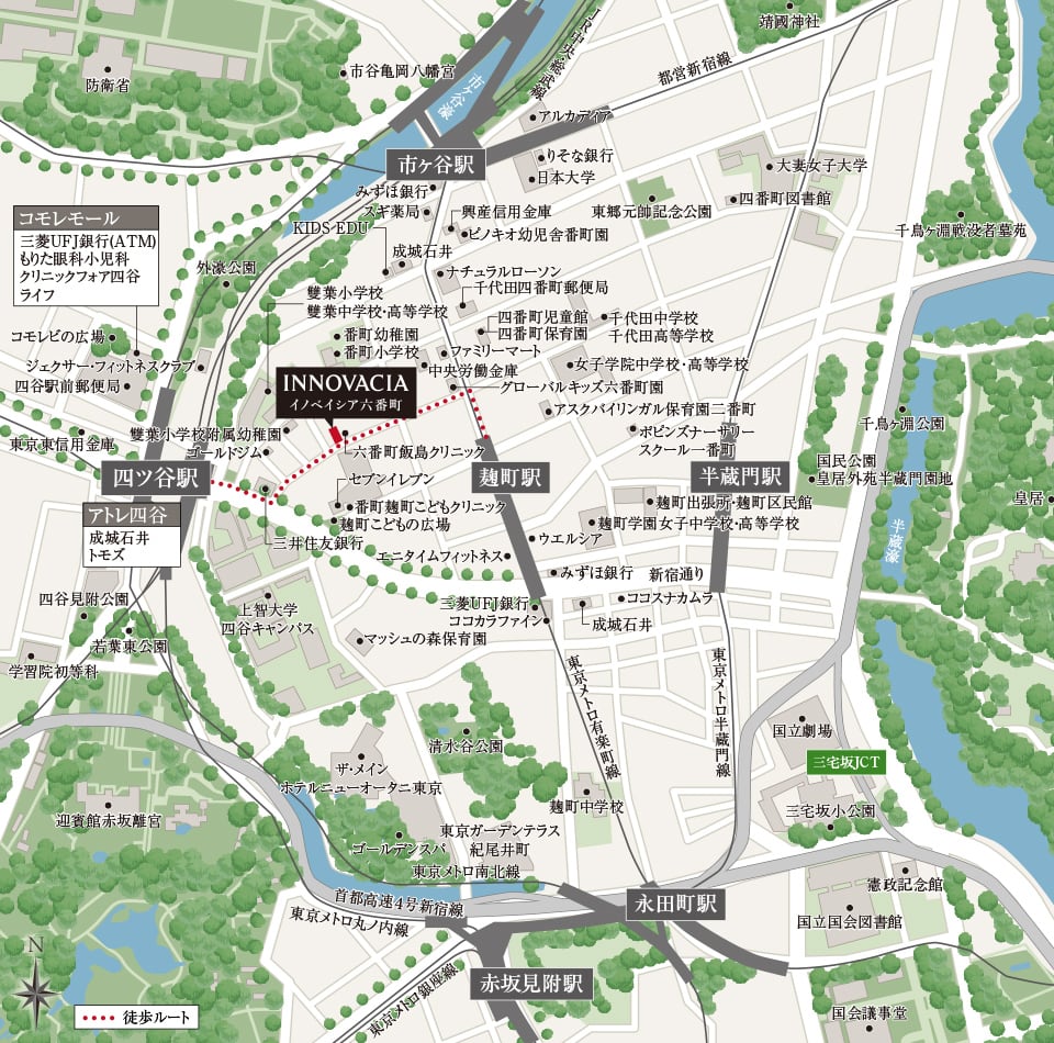 イノベイシア六番町：案内図