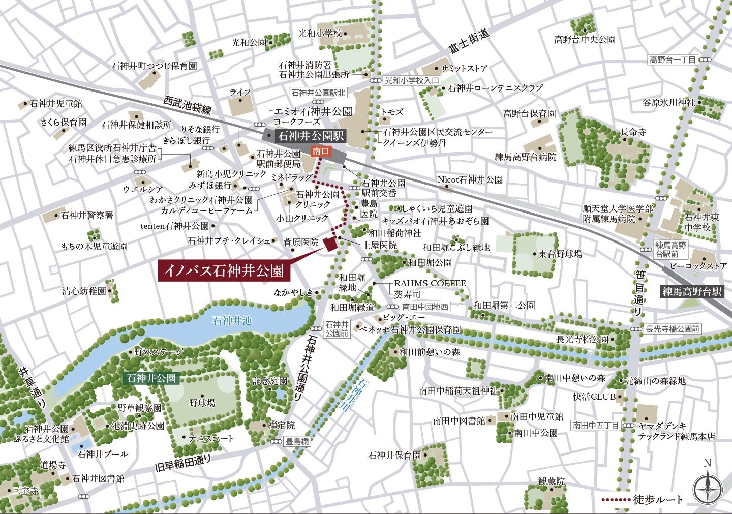 イノバス石神井公園：案内図