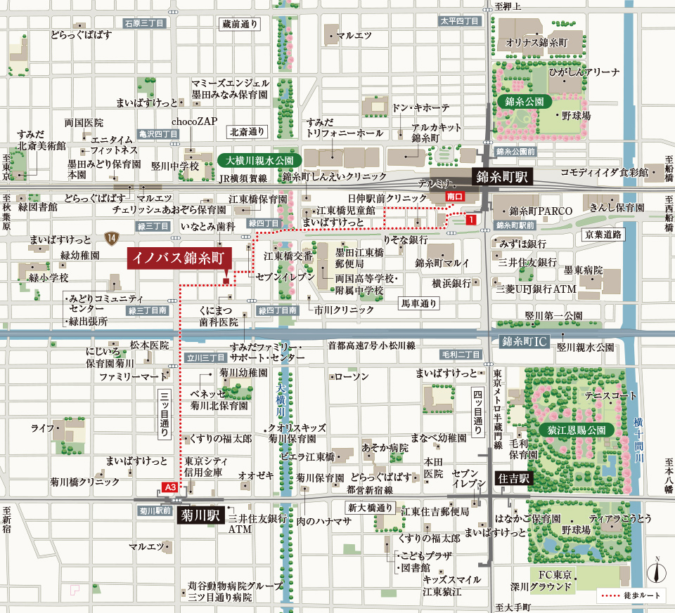 イノバス錦糸町：案内図