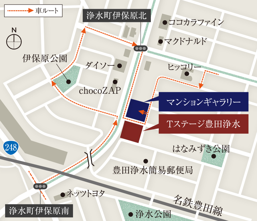 Tステージ豊田浄水：モデルルーム地図