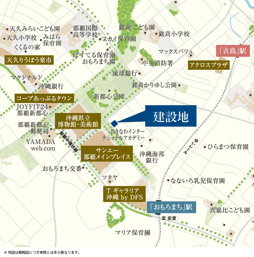 ワイズエステムコートおもろまちパークプレイス：案内図