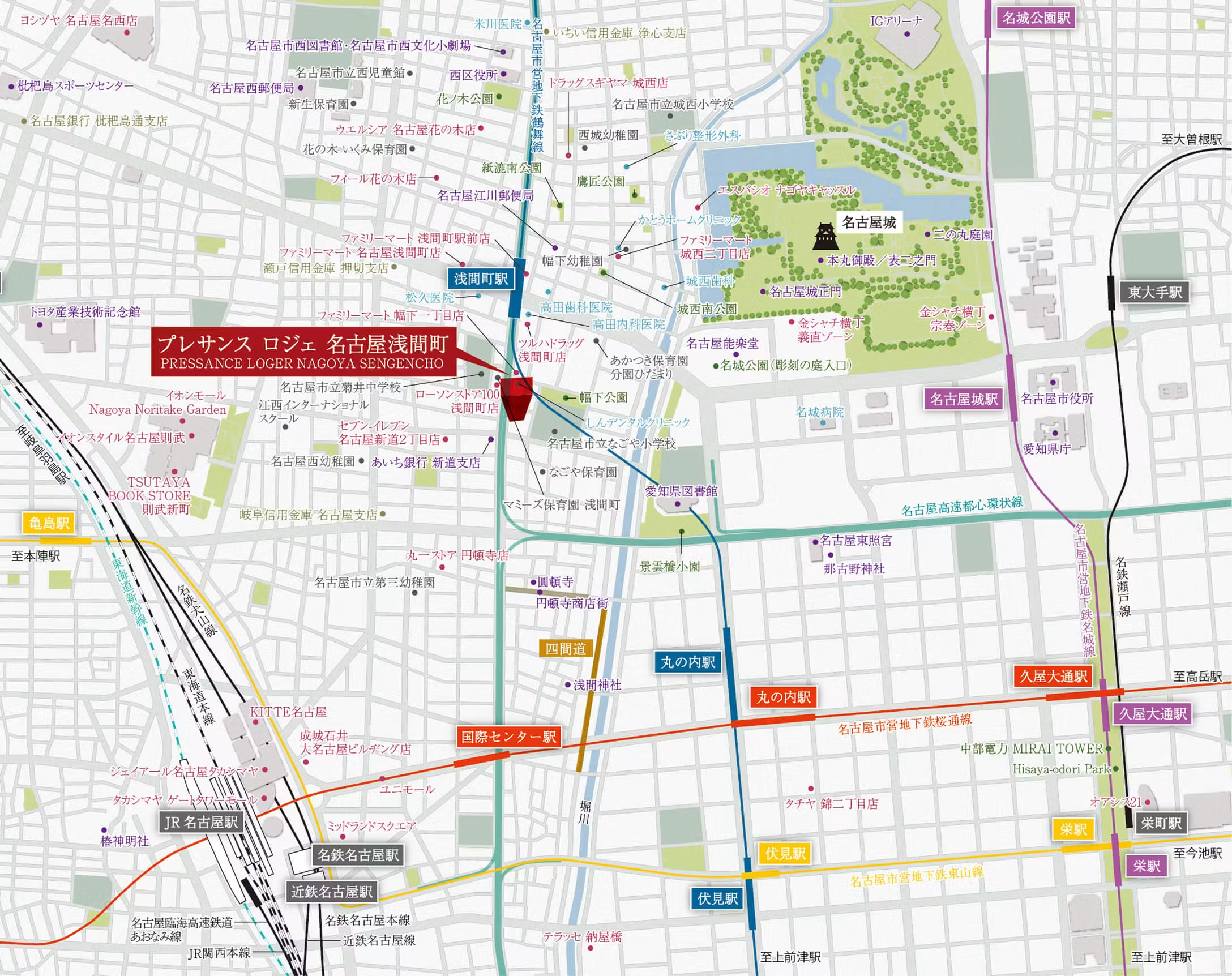 プレサンス ロジェ 名古屋浅間町：案内図