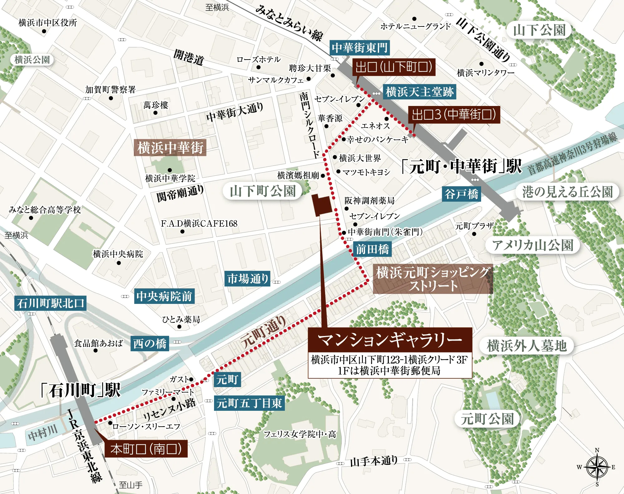 レ・ジェイド横濱桜木町：モデルルーム地図