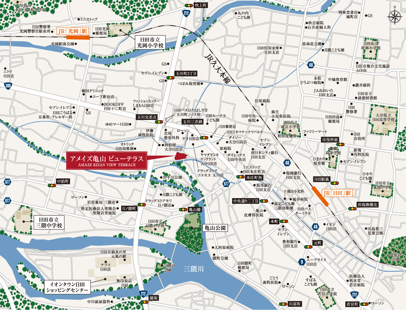 アメイズ亀山ビューテラス：案内図