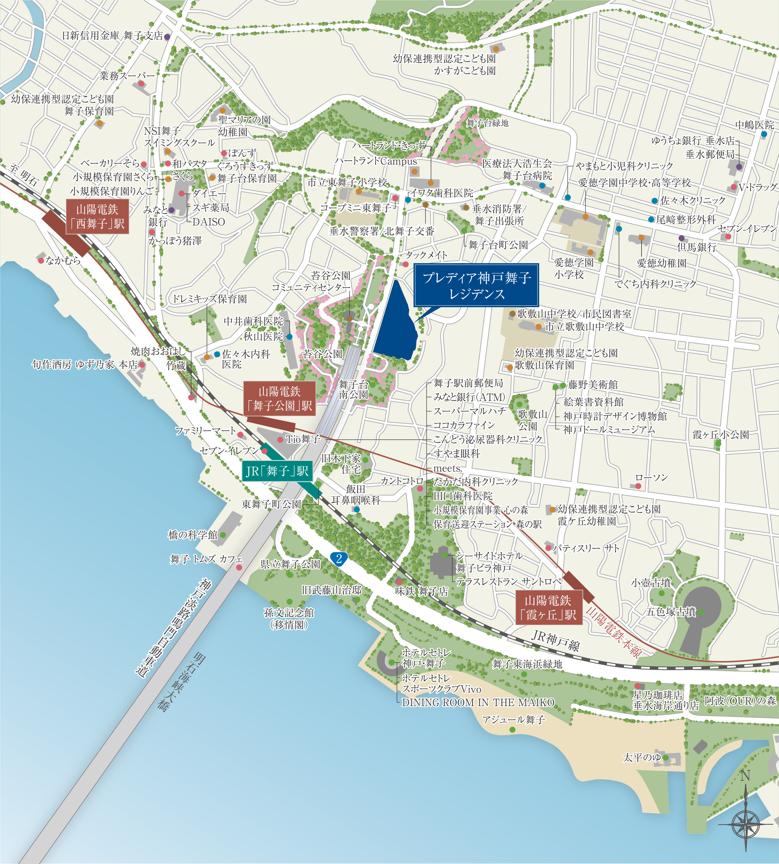 プレディア神戸舞子レジデンス：案内図