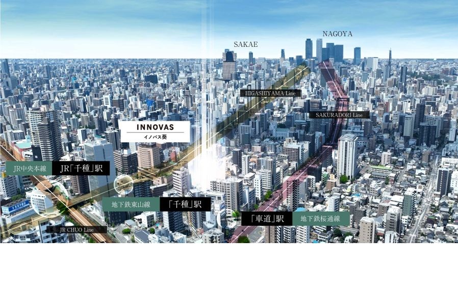 イノバス葵 都心直通の駅近。