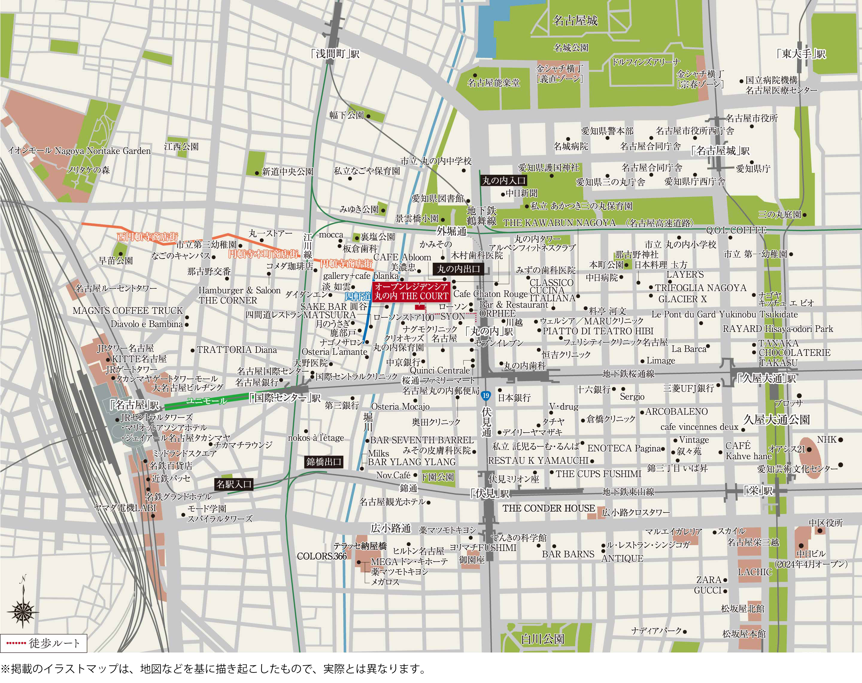 オープンレジデンシア丸の内 THE COURT：案内図