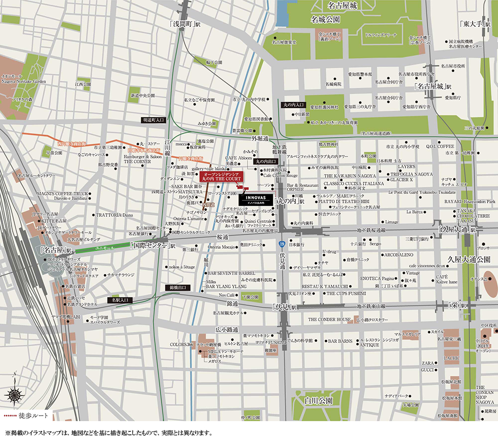 イノバス丸の内：案内図
