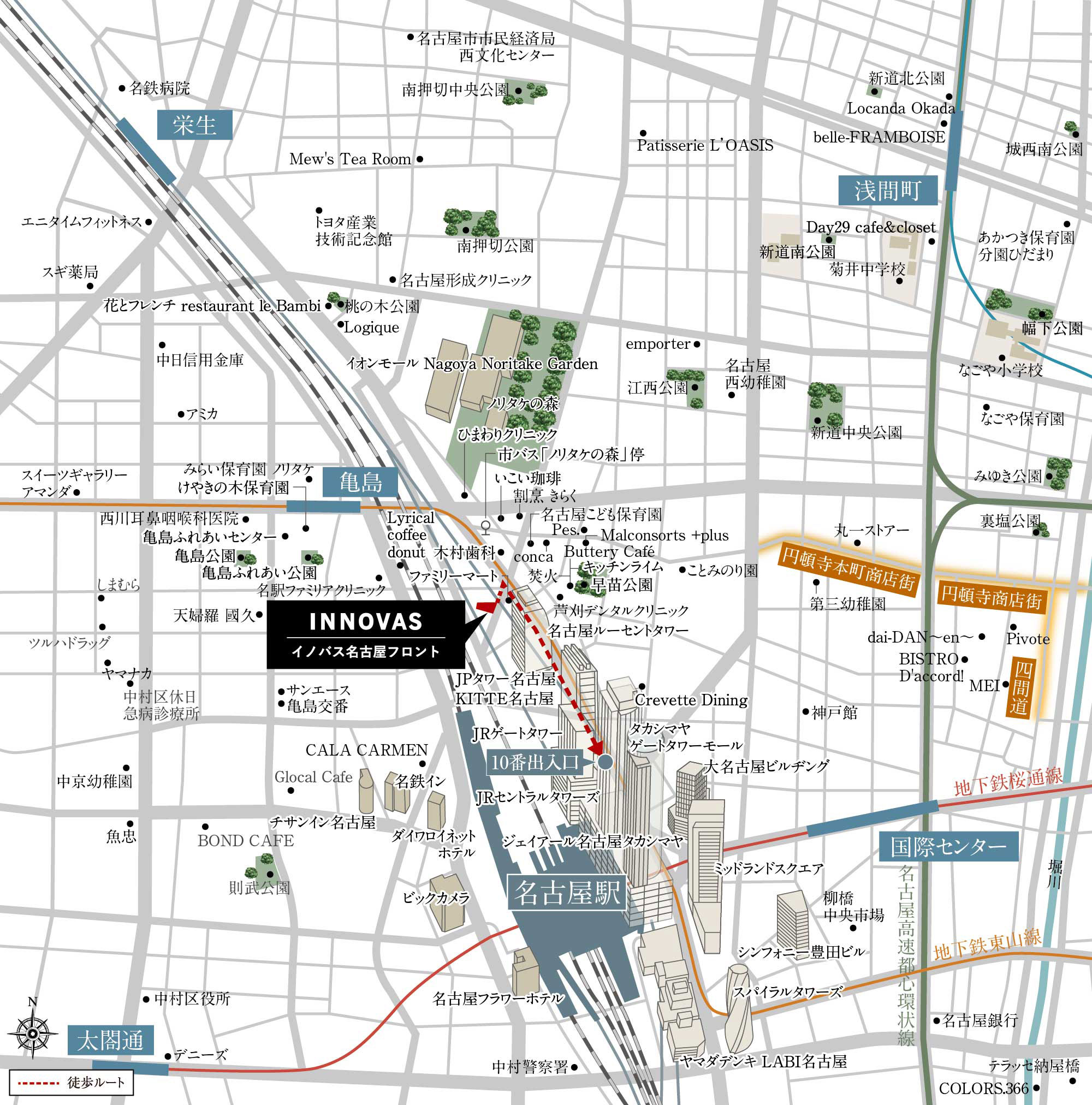 イノバス名古屋フロント：案内図