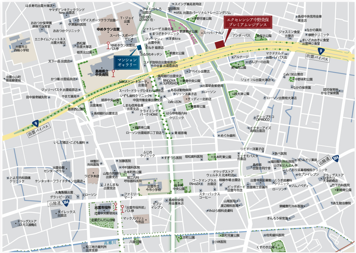 エクセレンシア中野美保プレミアムレジデンス：案内図