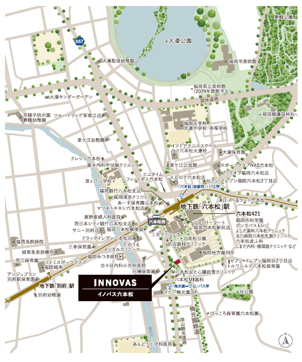 イノバス六本松：案内図