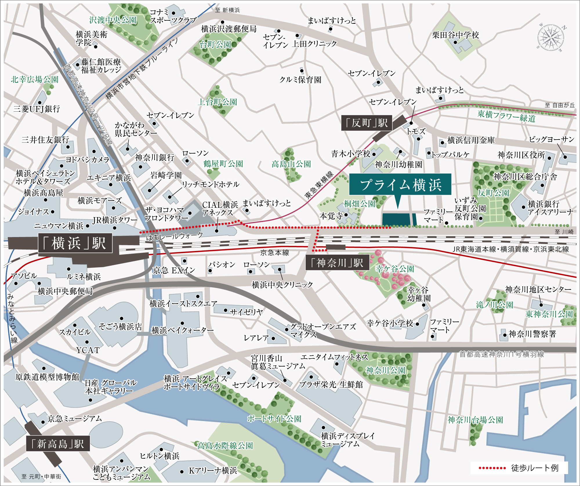 プライム横浜：案内図