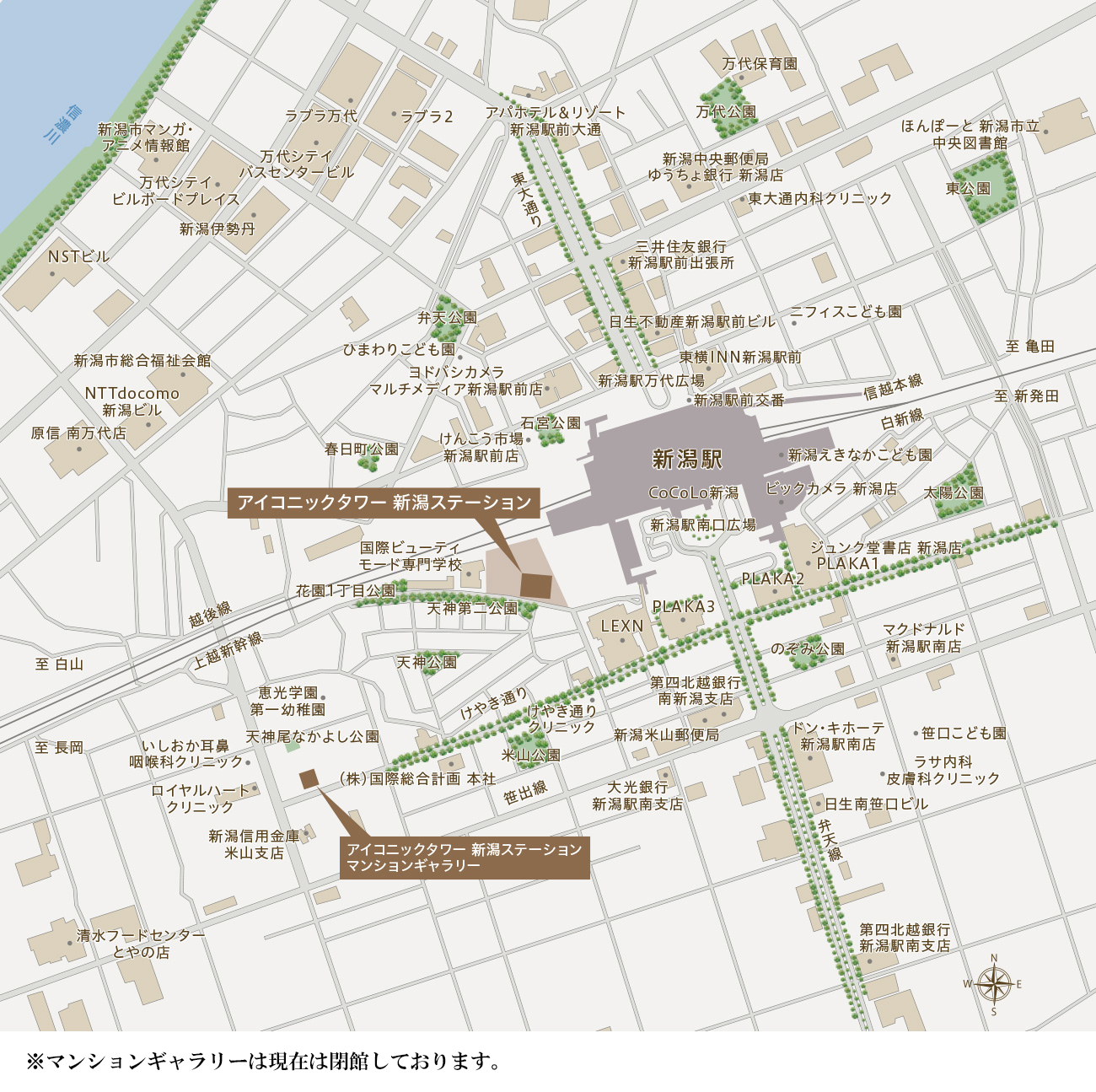 アイコニックタワー新潟ステーション：案内図