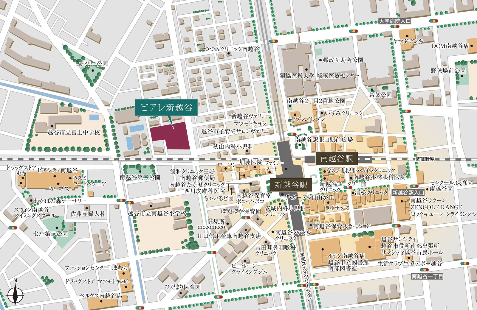 ビアレ新越谷：案内図