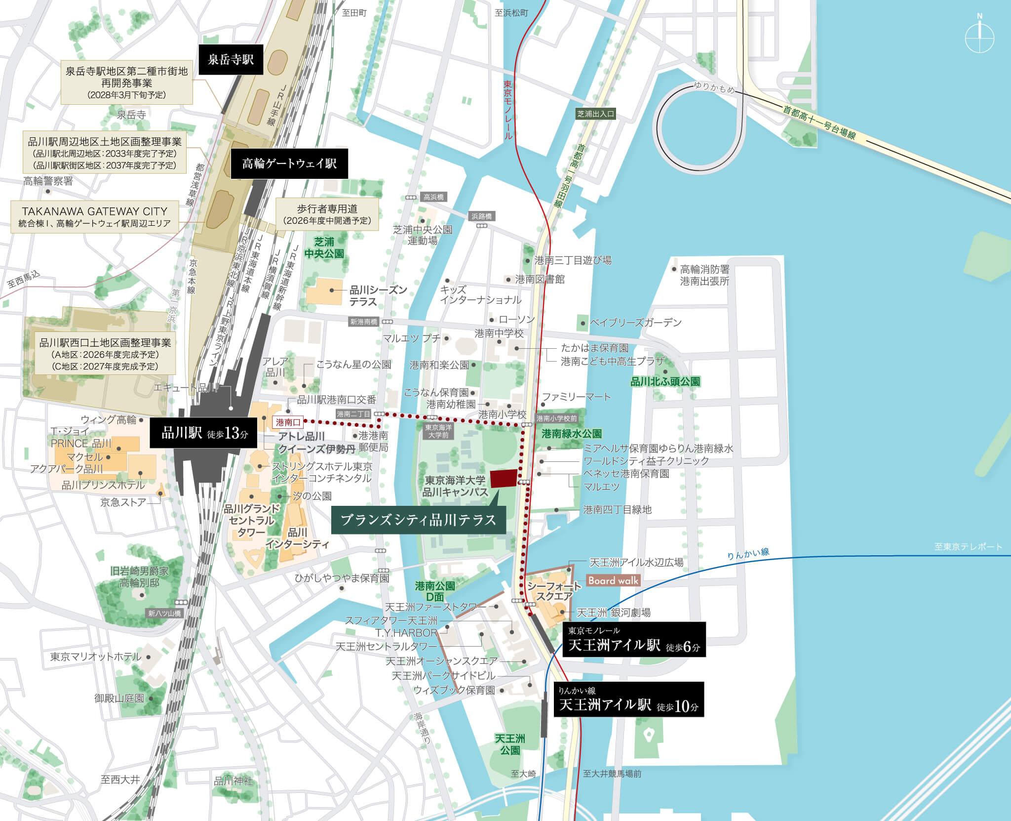 ブランズシティ品川テラス：案内図