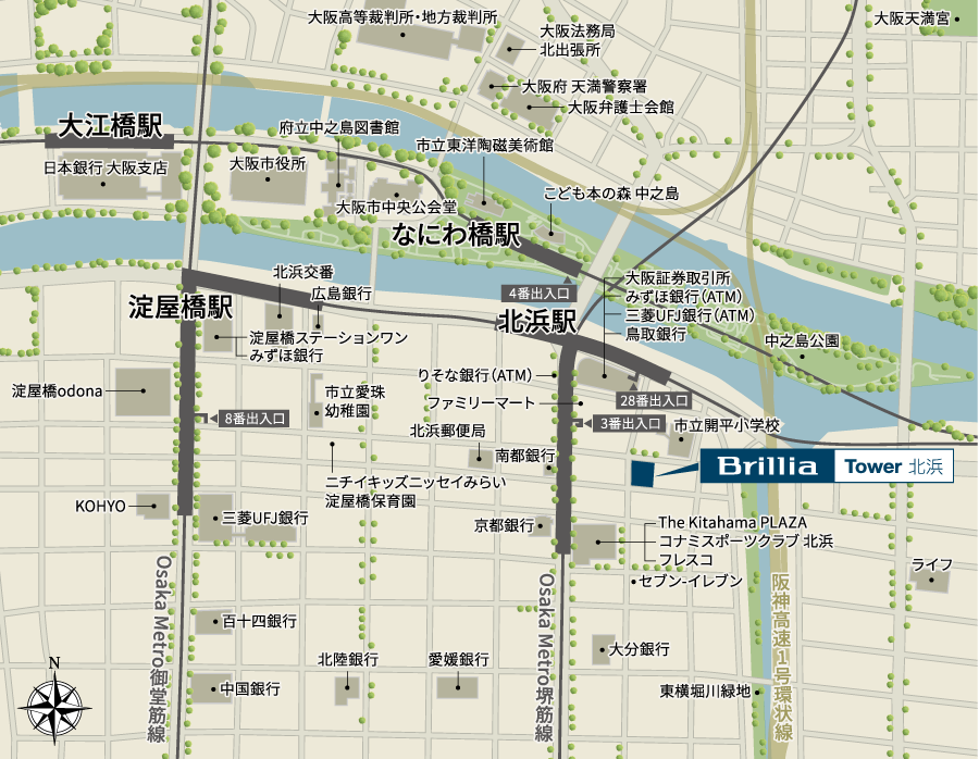 Brillia Tower 北浜 駅徒歩2分が叶える快適アクセス