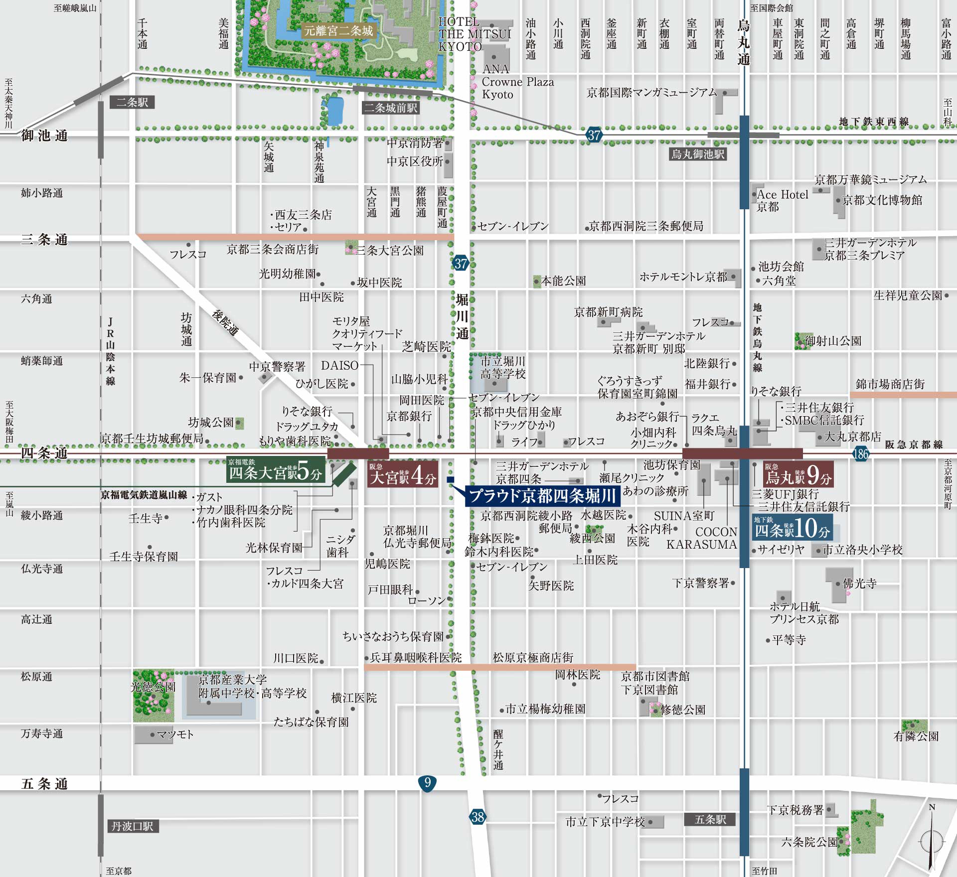 プラウド京都四条堀川 ( 第2期 2次 )：案内図