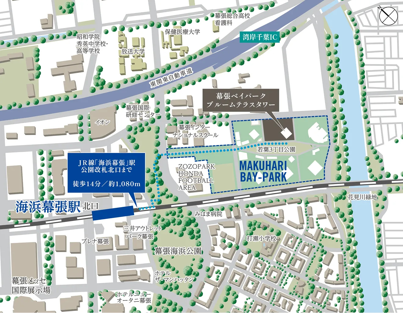 幕張ベイパーク　ブルームテラスタワー：案内図