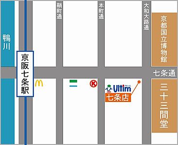 株式会社アルティム七条店の周辺地図