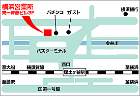 朝日リビング株式会社 横浜営業所の周辺地図
