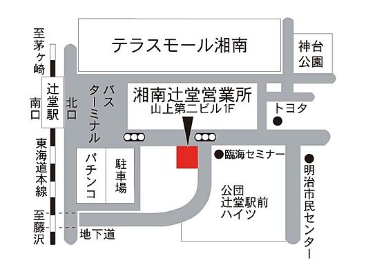 朝日リビング株式会社 湘南辻堂営業所の周辺地図